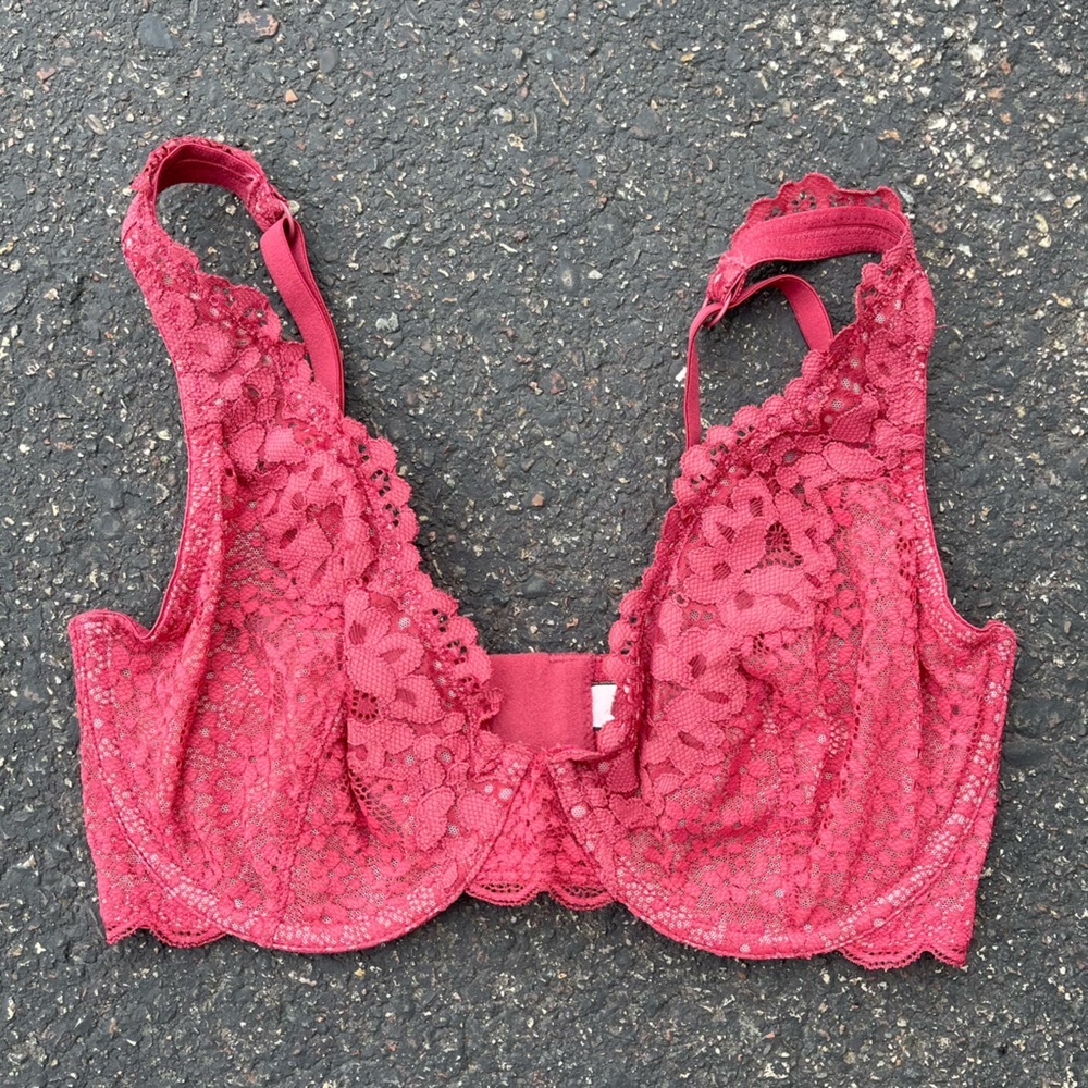 Victoria’s Secret Unlined Demi Lace Bra size 32DD